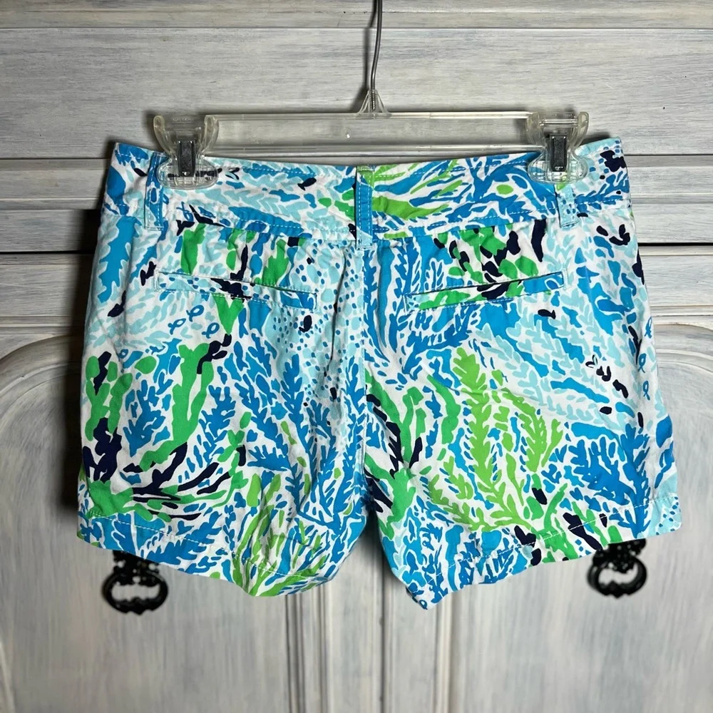 Lilly Pulitzer Callahan Shorts Blue Let’s Cha Cha Preppy‎ Nautical Resort